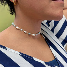 Load image into Gallery viewer, Ocean Larimar Pearl Choker