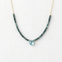 Load image into Gallery viewer, Handcrafter semi-precious stone necklace - N276: Aqua Blue Chalcedony-Aqua Blue Chalcedon / 14K gold filled

