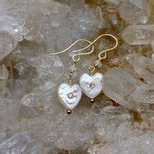Load image into Gallery viewer, Pearl Heart Earrings
