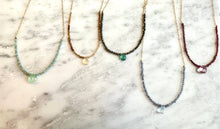 Load image into Gallery viewer, Handcrafter semi-precious stone necklace - N276: Aqua Blue Chalcedony-Aqua Blue Chalcedon / 14K gold filled
