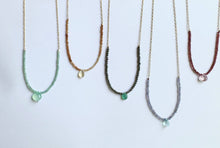 Load image into Gallery viewer, Handcrafter semi-precious stone necklace - N276: Aqua Blue Chalcedony-Aqua Blue Chalcedon / 14K gold filled
