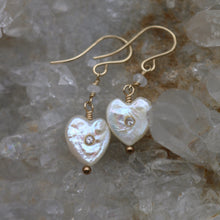 Load image into Gallery viewer, Pearl Heart Earrings
